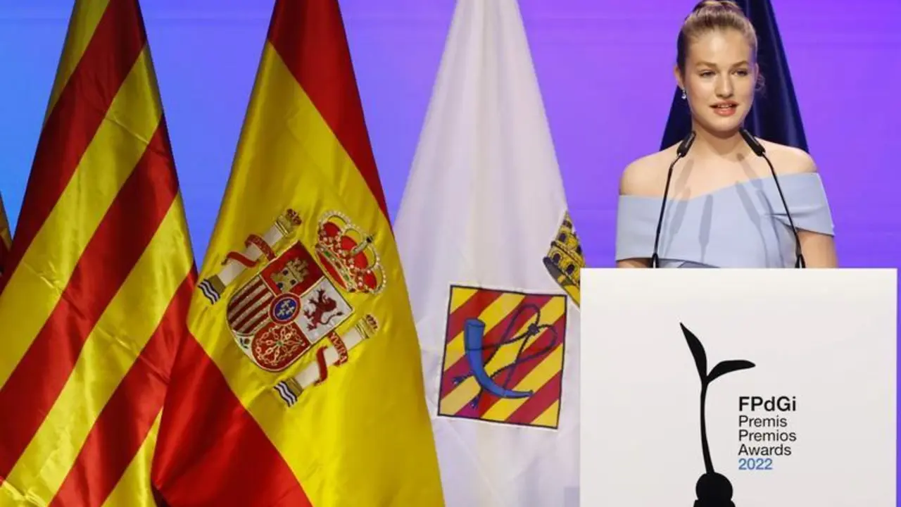 <p> La Princesa Leonor en los Premios Princesa de Girona, Casa Real </p>