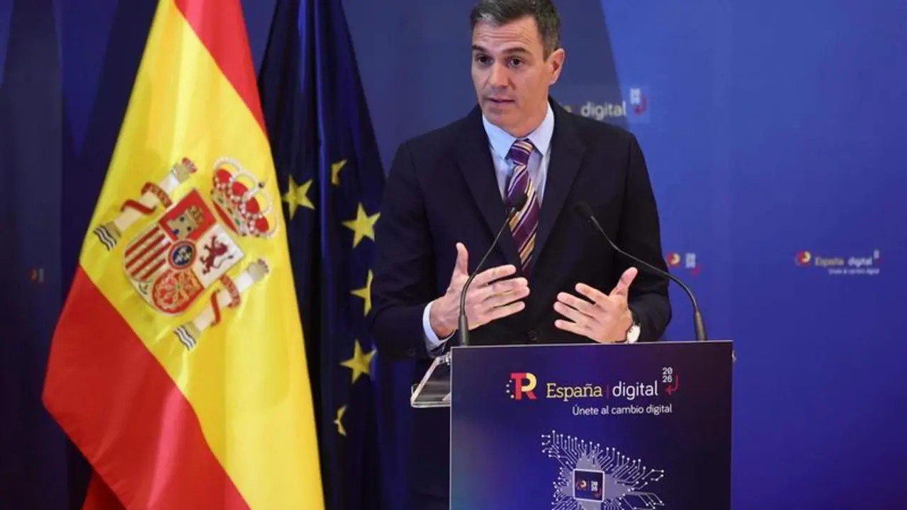 <p> El presidente del Gobierno, Pedro S&aacute;nchez, clausura el acto &lsquo;Espa&ntilde;a Digital 2026&rsquo;, a 8 de julio de 2022, en Madrid (Espa&ntilde;a). </p>