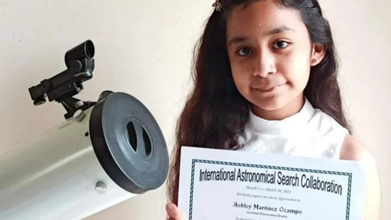 <p> Ashley Mart&iacute;nez Ocampo, ni&ntilde;a de 11 a&ntilde;os que ha descubierto un nuevo asteroide durante su participaci&oacute;n en un programa de la NASA. Twitter </p>