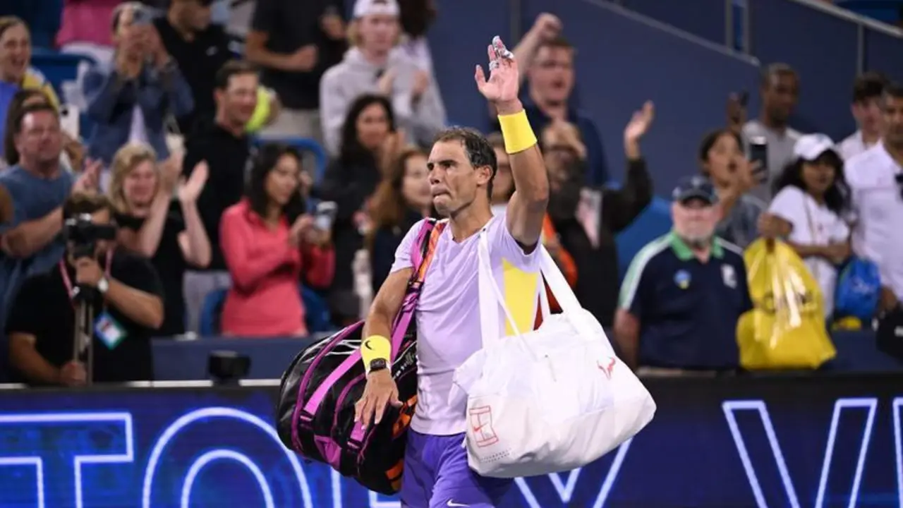 <p> Rafael Nadal se despide en Cincinati </p>