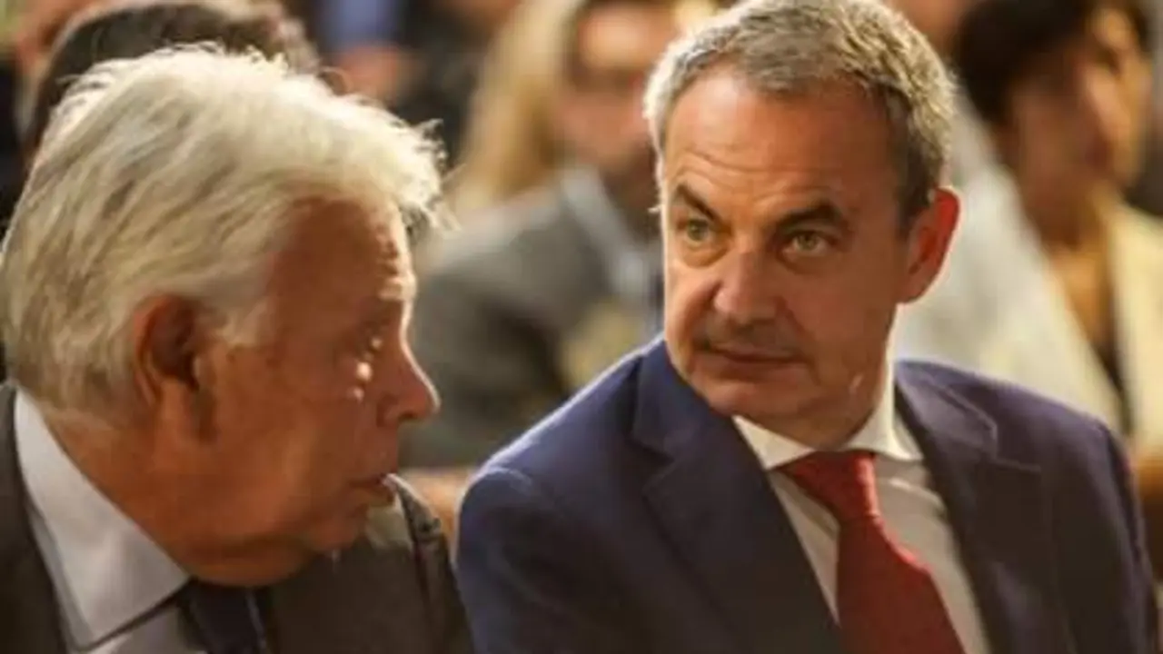 <p> Felipe Gonz&aacute;lez y Rodr&iacute;guez Zapatero - EP </p>