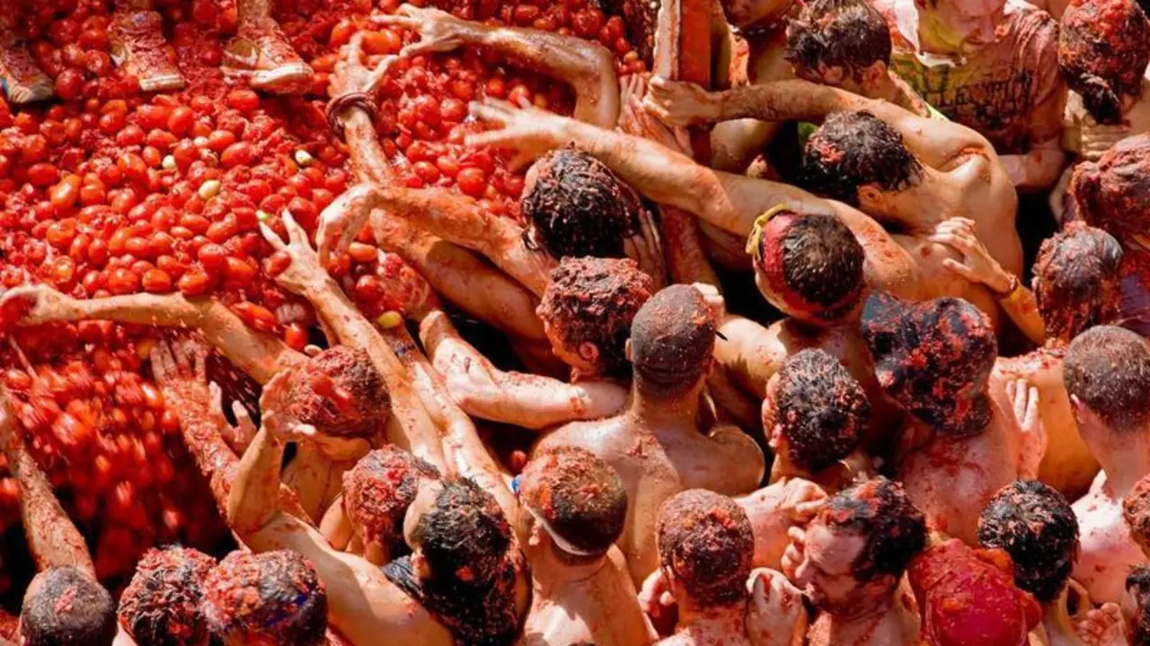 <p> La Tomatina de Bu&ntilde;ol. National Geographic </p>