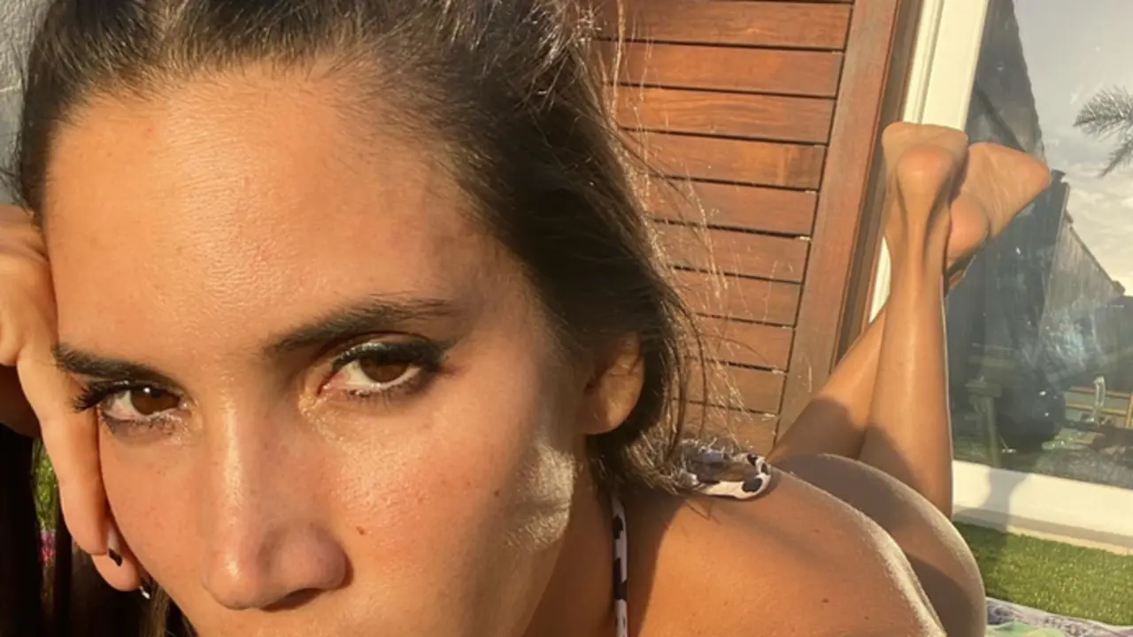 <p> India Mart&iacute;nez en una de las fotograf&iacute;as publicadas en redes </p>