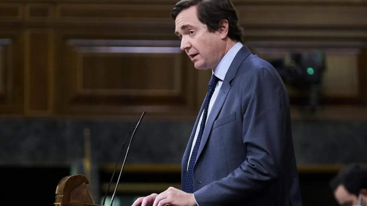 <p> El portavoz adjunto del Grupo Popular, Pablo Hisp&aacute;n, interviene en una sesi&oacute;n plenaria en el Congreso de los Diputados </p>