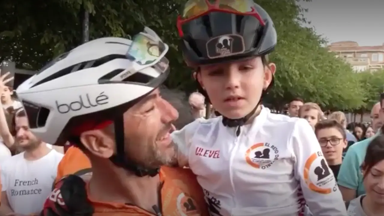 <p> Jos&eacute; Luis y Pablo al llegar a la meta </p>