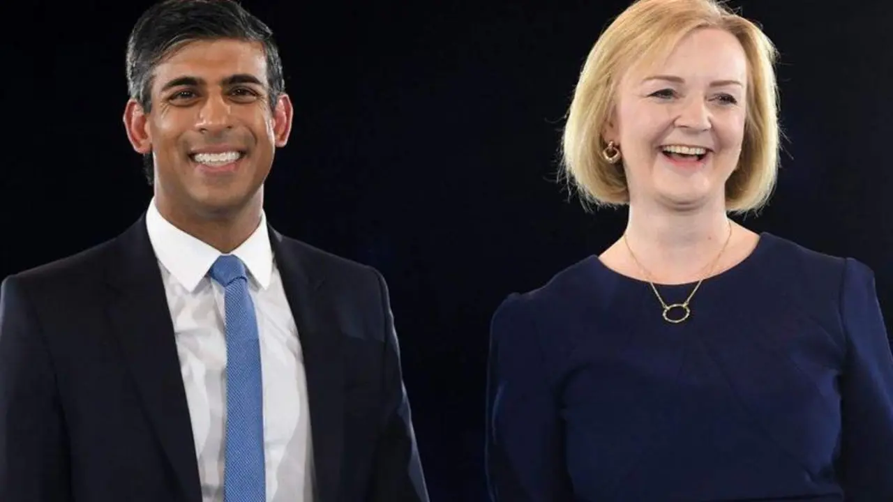 <p> Rishi Sunak junto a Liz Truss </p>