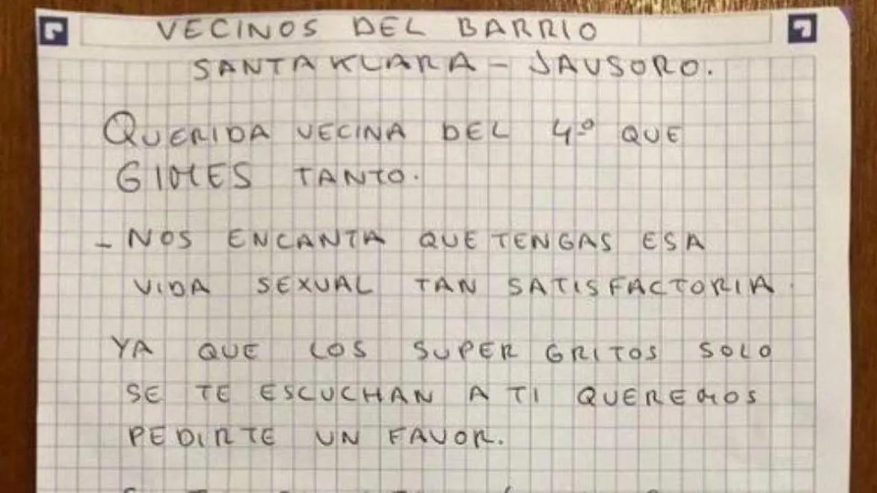 <p> Una captura del cartel vecinal </p>