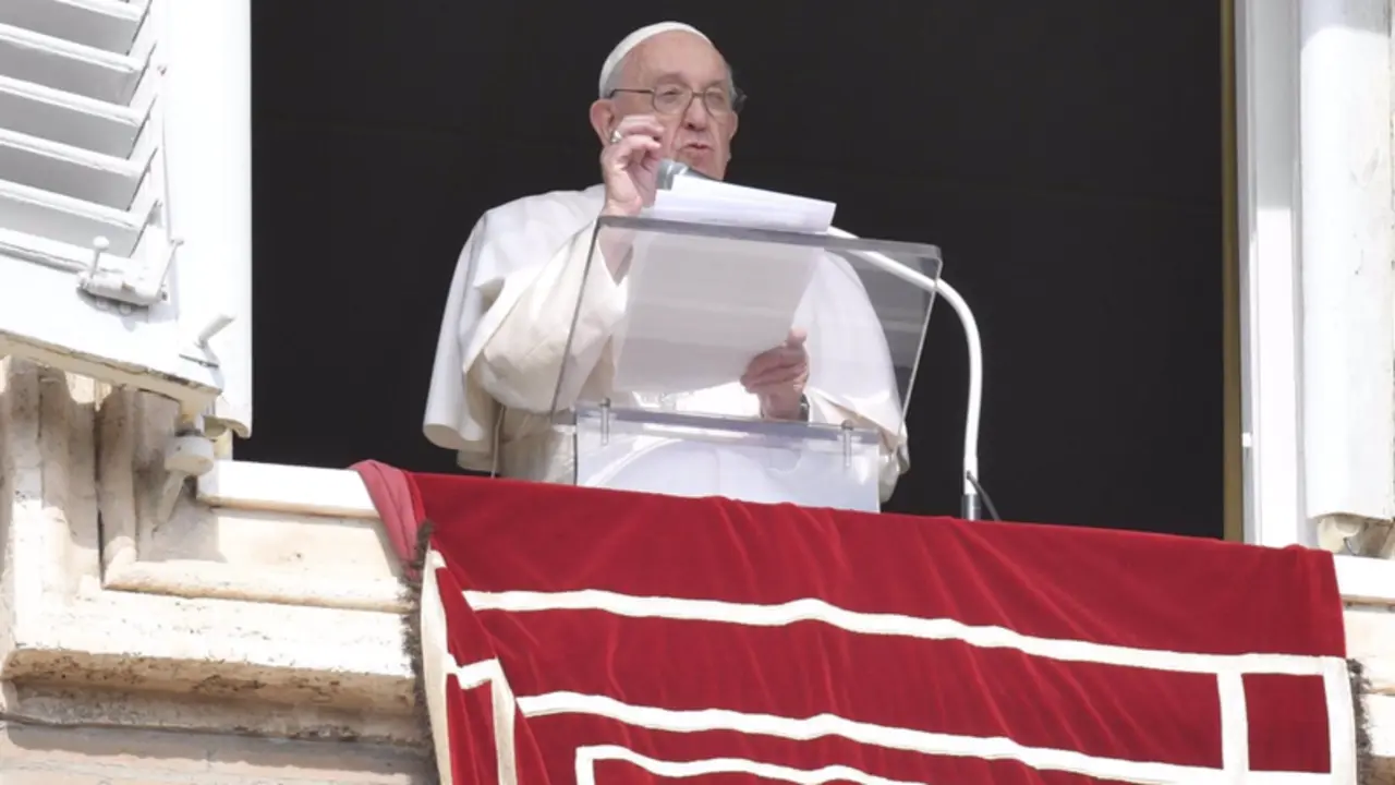 <p> El Papa Francisco durante el &aacute;ngelus del domingo 23 de octubre de 2022. - VATICAN NEWS </p>