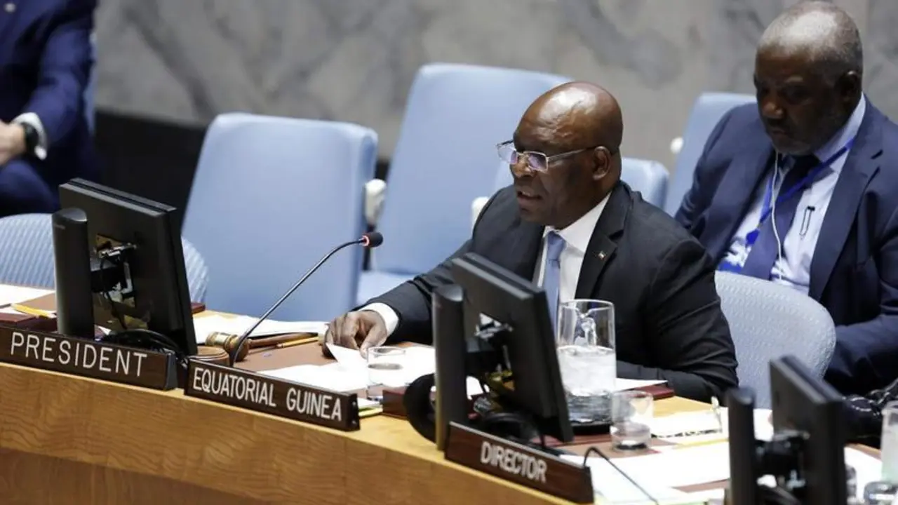 <p> El ministro de Exteriores de Guinea Ecuatorial, Sime&oacute;n Oyono Esono Ang&uuml;&eacute; </p>