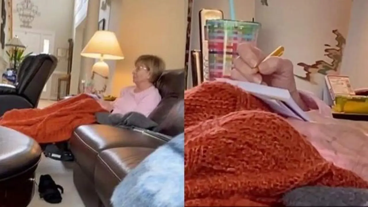  Cheryl tomando apuntes sobre las pel&iacute;culas Marvel 