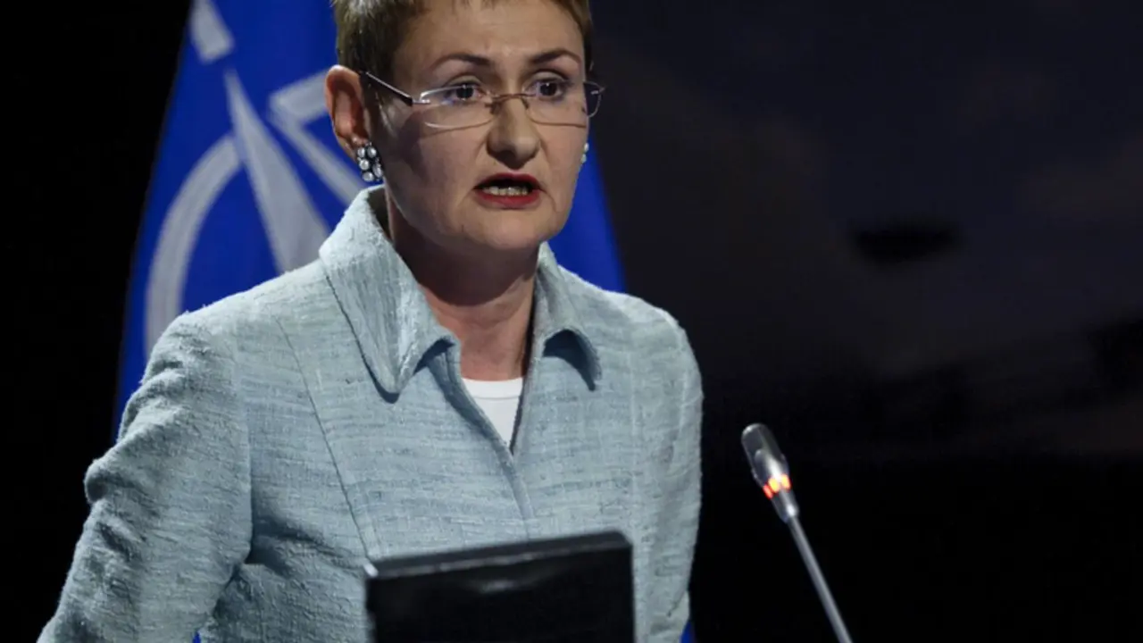  Archivo - La portavoz de la OTAN, Oana Lungescu. - W80 / ZUMA PRESS / CONTACTOPHOTO - Archivo 