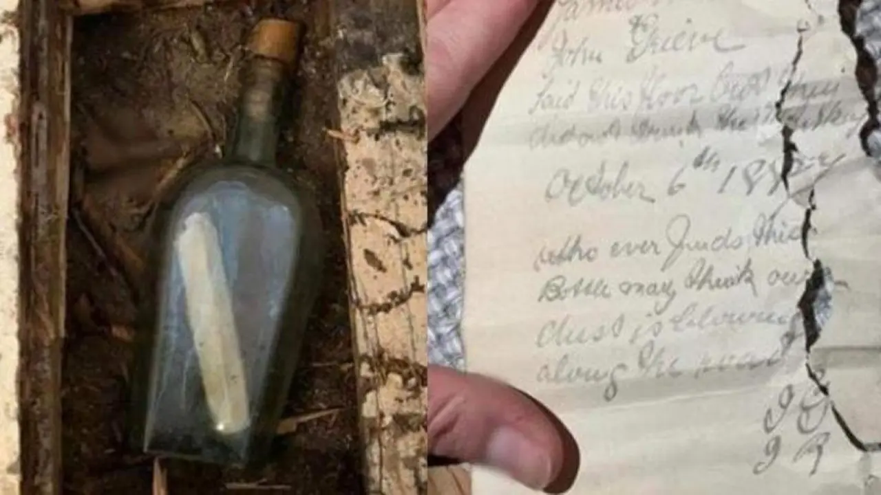  Mensaje dentro de la botella que encontr&oacute; la mujer bajo el suelo de su casa 