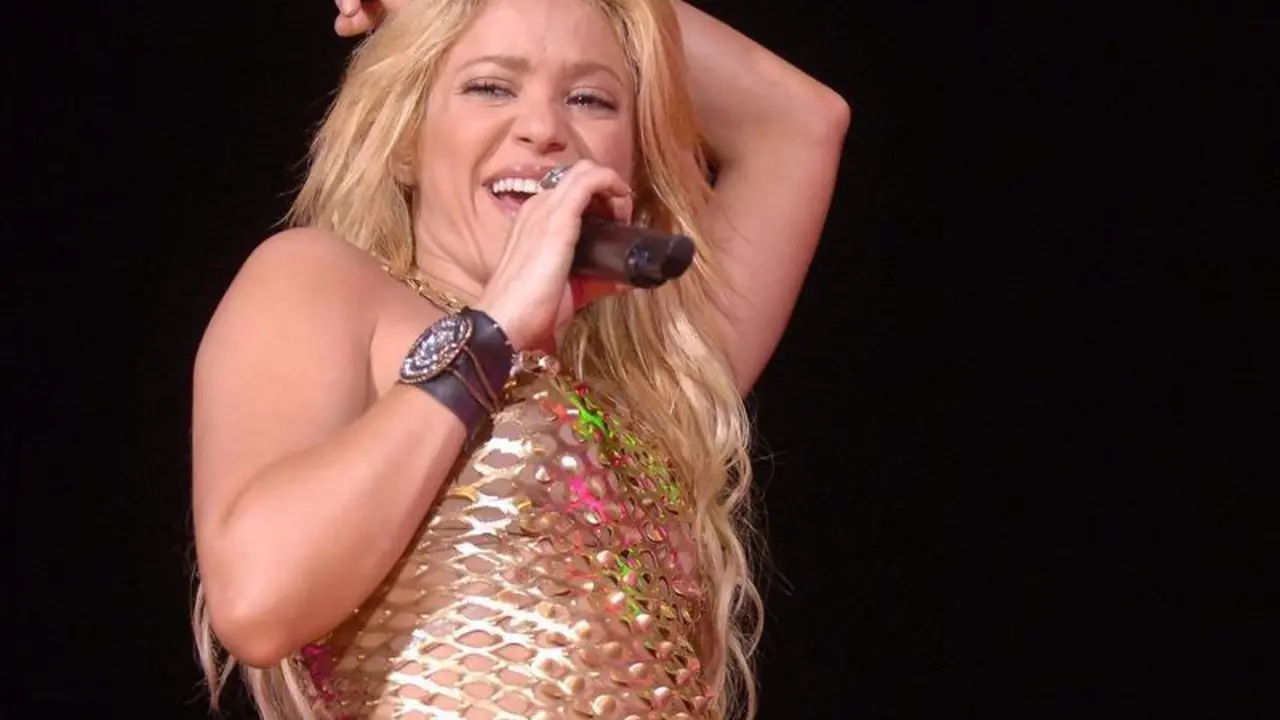  Shakira, durante un concierto 