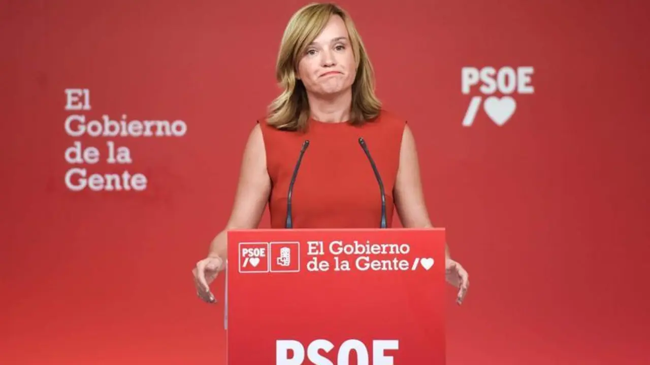  La ministra de Educaci&oacute;n y Formaci&oacute;n Profesional y portavoz del partido socialista (PSOE), Pilar Alegr&iacute;a 