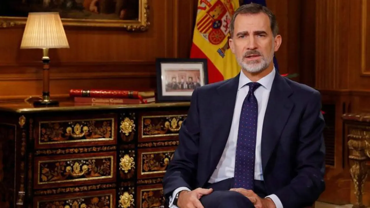  Imagen del tradicional mensaje de Navidad del rey Felipe VI 