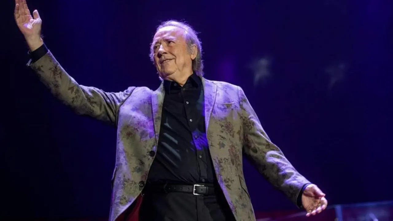  El cantautor barcelon&eacute;s Joan Manuel Serrat en su &uacute;ltimo concierto de su gira de despedida de los escenarios, en el Palau Sant Jordi de Barcelona 
