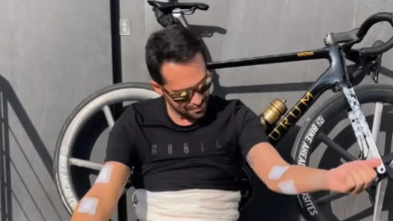  Alberto Contador en el v&iacute;deo de sus redes sociales 