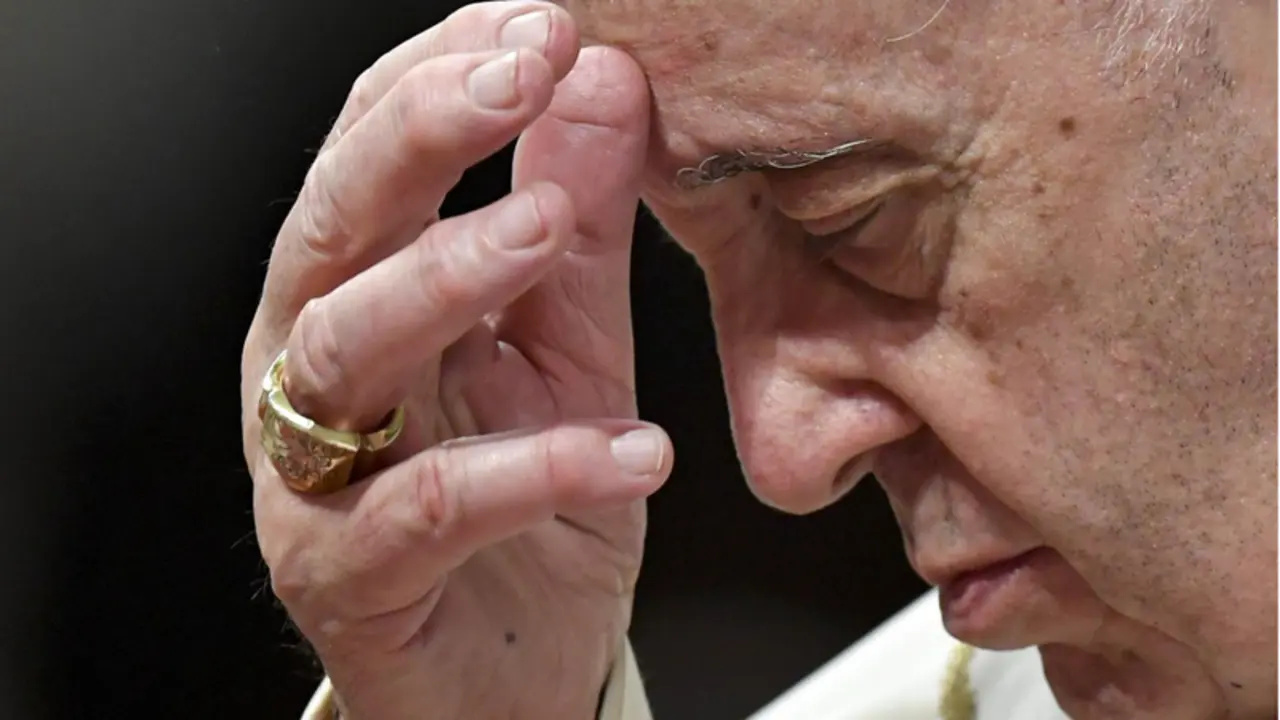  December 24, 2022, Vatican City, Vatican City: A handout picture, provided by Vatican Media Press Office, shows Pope Francis while presiding at Christmas Night Mass in St Peter&acirc;&euro;s Basilica, Vatican City, 24 December 2022.There are seven thousand faithful - Vatican Media Press Office Hando / Zuma Press / Co 