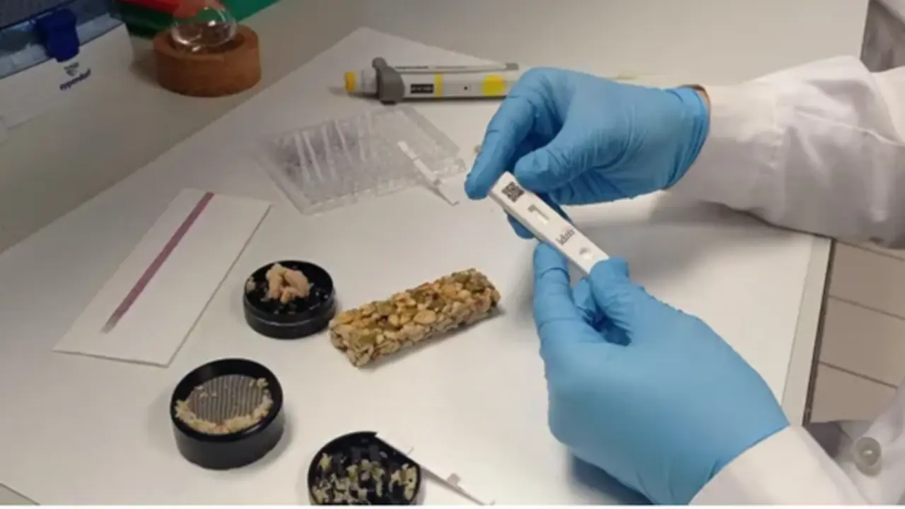  Tira reactiva que detecta los al&eacute;rgenos en los alimentos 