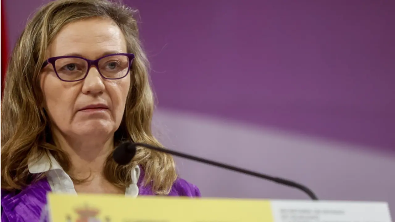  La delegada del Gobierno contra la Violencia de G&eacute;nero, Victoria Rosell, interviene durante la rueda de prensa - Ricardo Rubio - Europa Press 