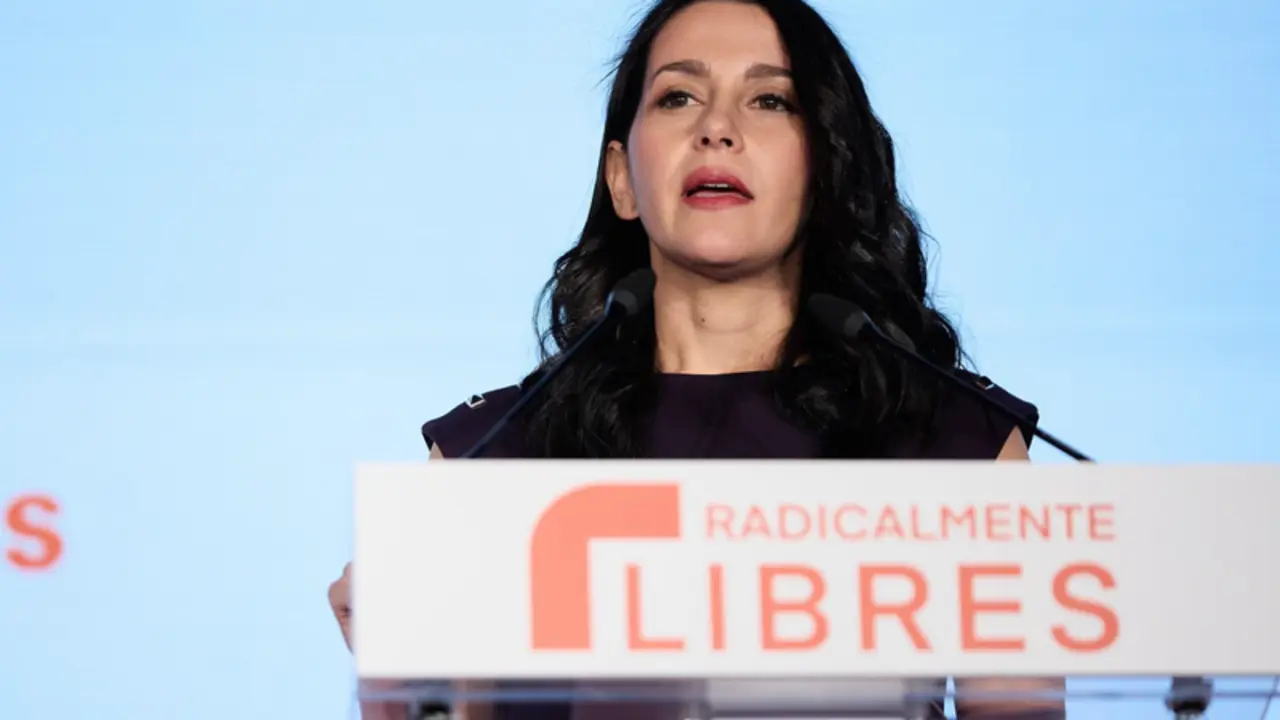  La hasta ahora presidenta nacional de Ciudadanos, In&eacute;s Arrimadas, interviene en la celebraci&oacute;n de la VI Asamblea General de Ciudadanos (Cs), en La Nube de Pastrana, a 14 de enero de 2023, en Madrid (Espa&ntilde;a). - Jes&uacute;s Hell&iacute;n - Europa Press 