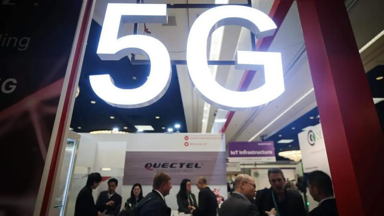  Logo de 5G en el CES de Las Vegas 