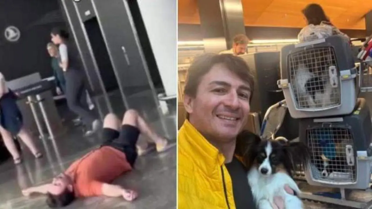  Joao Paulo llorando desconsoladamente y luego con sus perros 