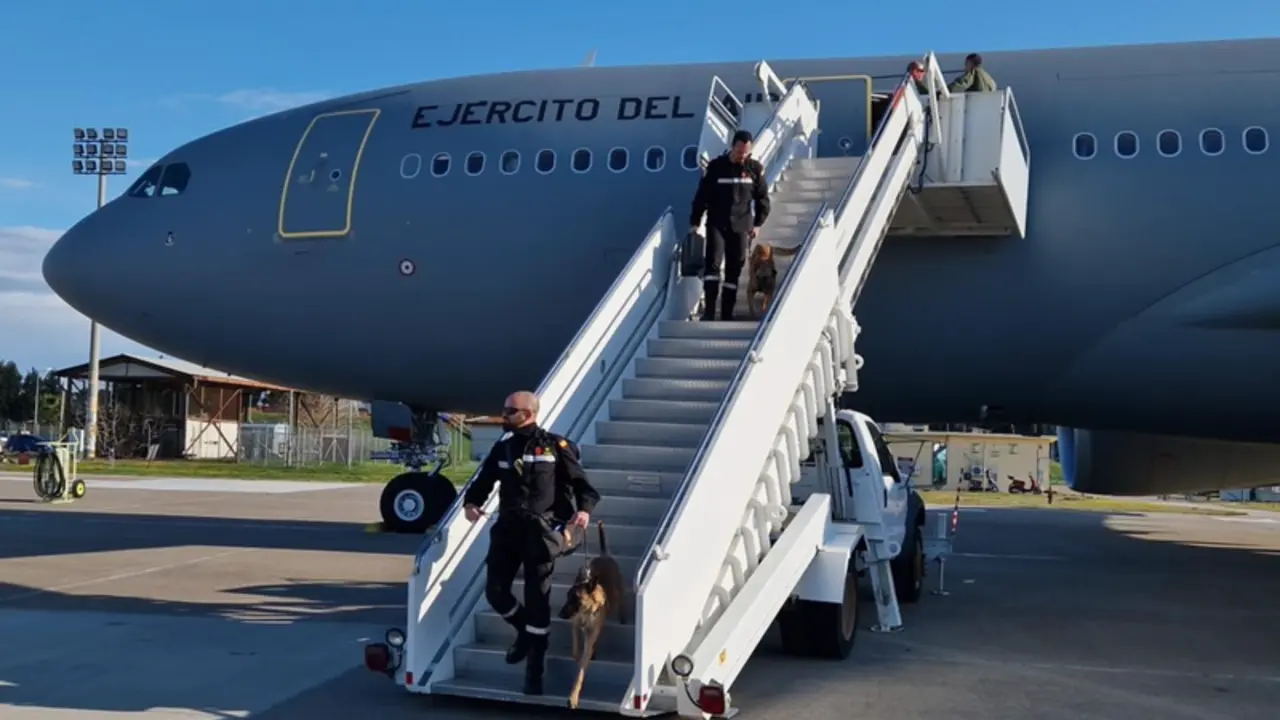  Efectivos de la Unidad Militar de Emergencias (UME) a su llegada a la base a&eacute;rea militar de Incirlik (Turqu&iacute;a) - MINISTERIO DE DEFENSA 