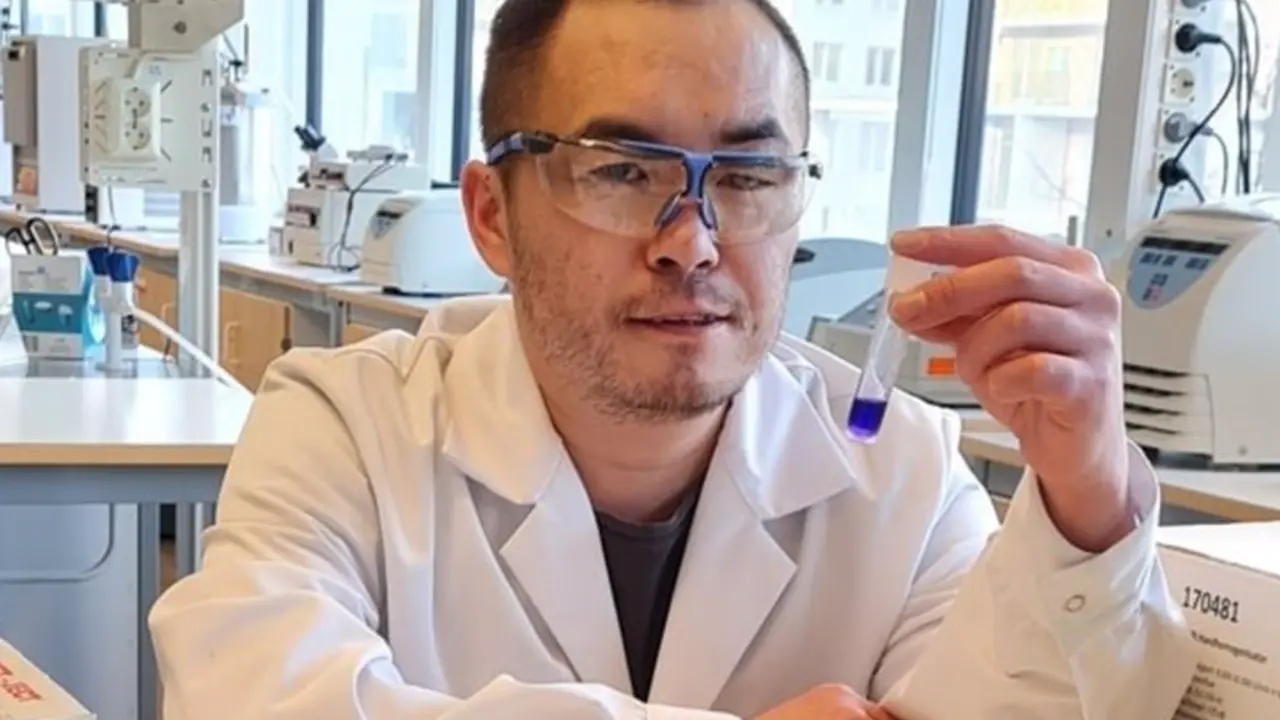  Hongji Yan en el laboratorio. - VAIBHAV SRIVASTAVA 