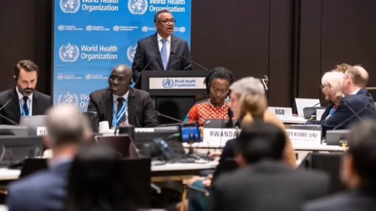  Archivo - Discurso inaugural del director general de la Organizaci&oacute;n Mundial de la Salud (OMS), Tedros Adhanom Ghebreyesus, en el 152&ordm; Consejo Ejecutivo de la OMS. En Ginebra (Suiza), a 30 de enero de 2023. - OMS - Archivo 