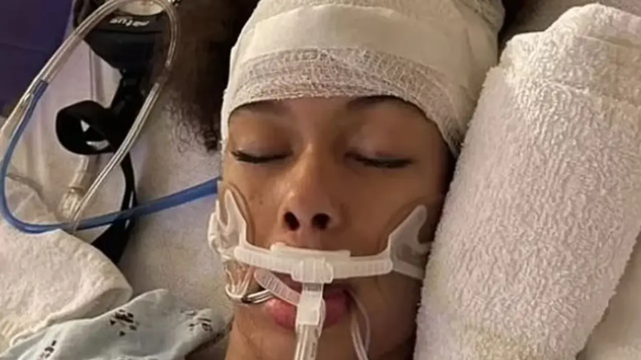  Keianna Joe durante su hospitalizaci&oacute;nGoFundMe 