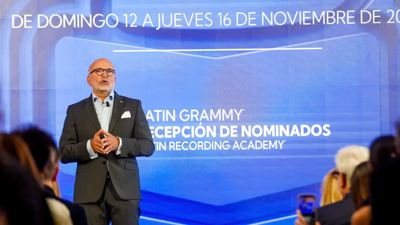  Archivo - El CEO de la Academia Latina de Grabaci&oacute;n, Manuel Abud, anuncia que los Premios Grammy Latinos 2023 se celebrar&aacute;n el 16 de noviembre en el Fibes de Sevilla - EUROPA PRESS/EDUARDO BRIONES - Archivo 