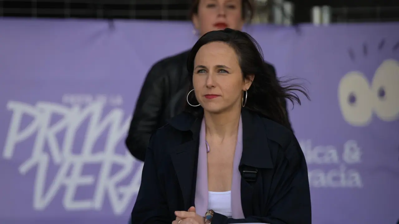  La secretaria general de Podemos y ministra de Derechos Sociales y Agenda 2030, Ione Belarra, participa en la Fiesta de la Primavera de Podemos, a 15 de abril de 2023, en Zaragoza, Arag&oacute;n (Espa&ntilde;a). - Marcos Cebri&aacute;n - Europa Press 