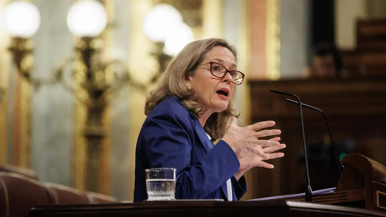  La vicepresidenta primera y ministra de Asuntos Econ&oacute;micos y Transformaci&oacute;n Digital, Nadia Calvi&ntilde;o 