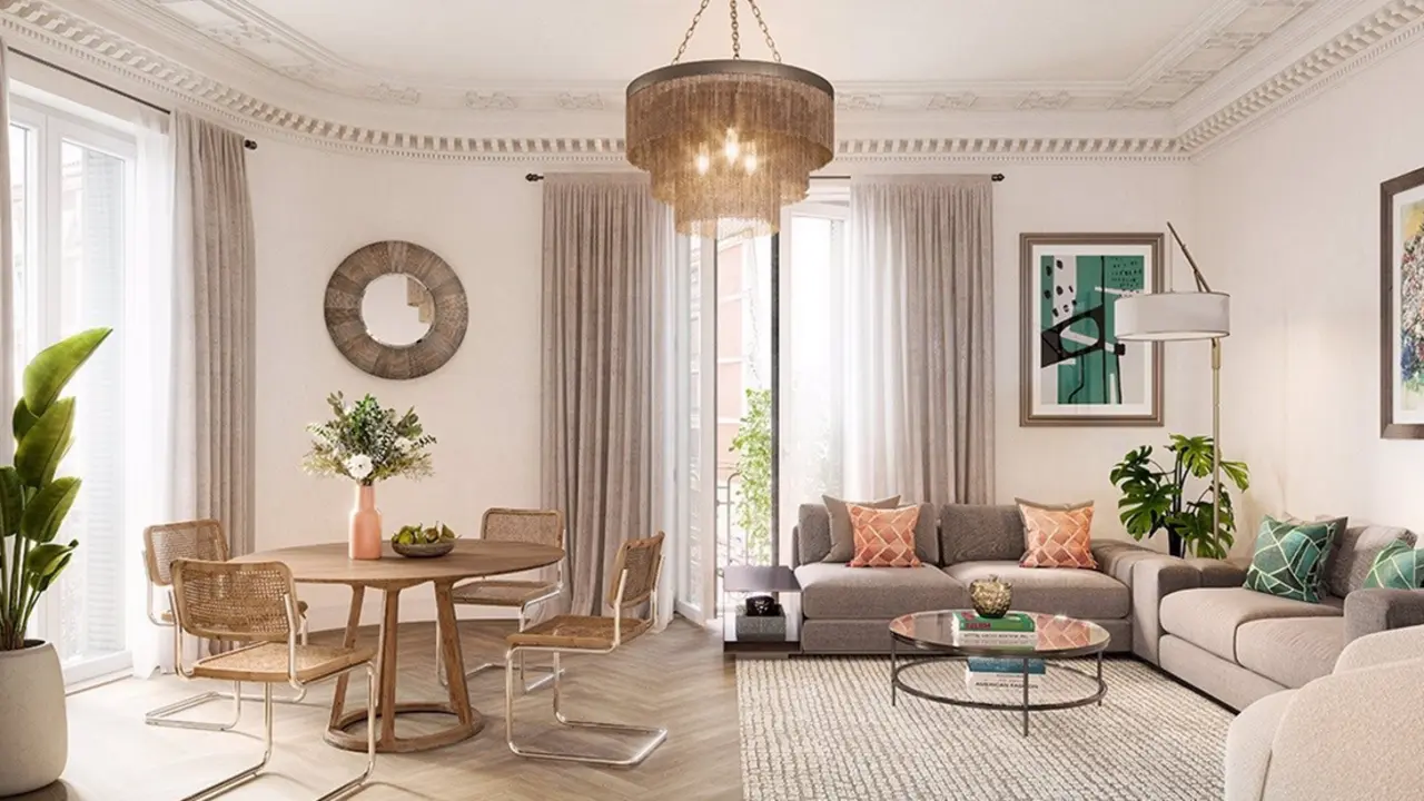  Archivo - Interior de una vivienda en la Gran V&iacute;a de Madrid, comercializada por Knight Frank. - KNIGHT FRANK - Archivo 