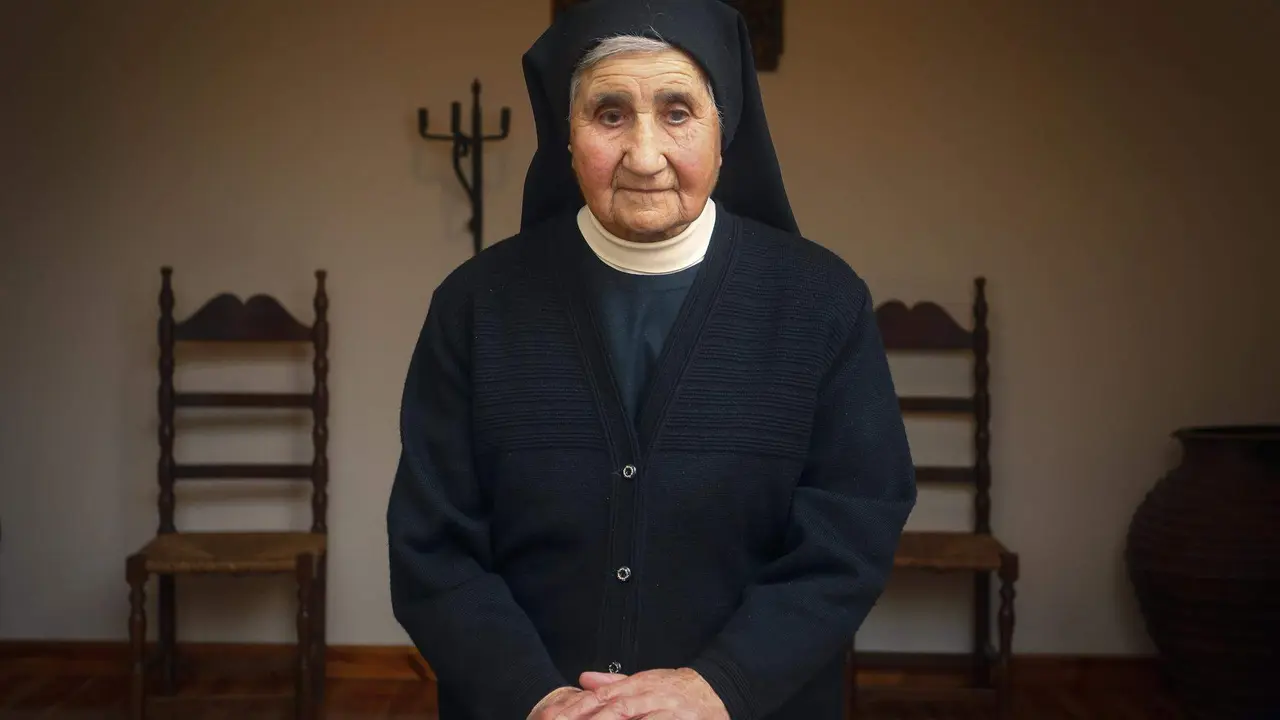  Sor Mar&iacute;a Caridad en el convento de Santa Mar&iacute;a de Carrizo, donde se mantuvo 84 a&ntilde;os co monja de clausura 