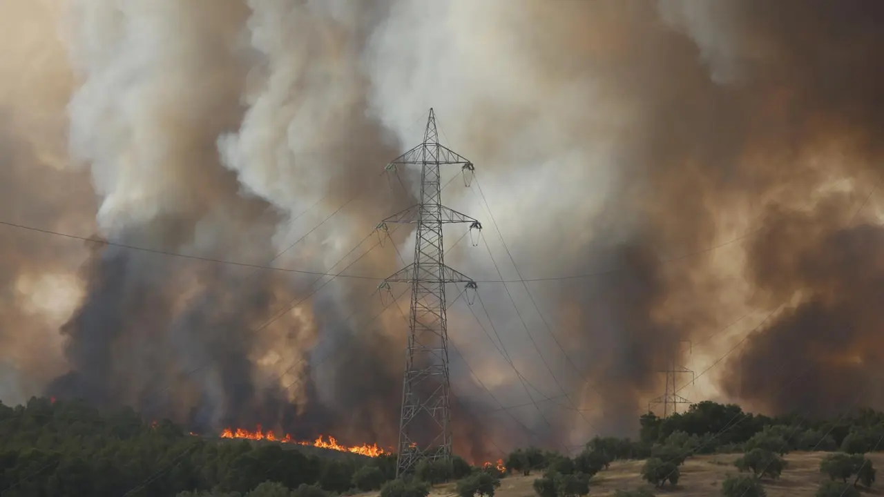  Archivo - Efectivos a&eacute;reos trabajan por un fuego en el t&eacute;rmino municipal de Pinos Puente (Granada), en un paraje conocido como Cerro del Infante a 25 de julio del 2022 (Foto de archivo). - &Aacute;lex C&aacute;mara - Europa Press - Archivo 