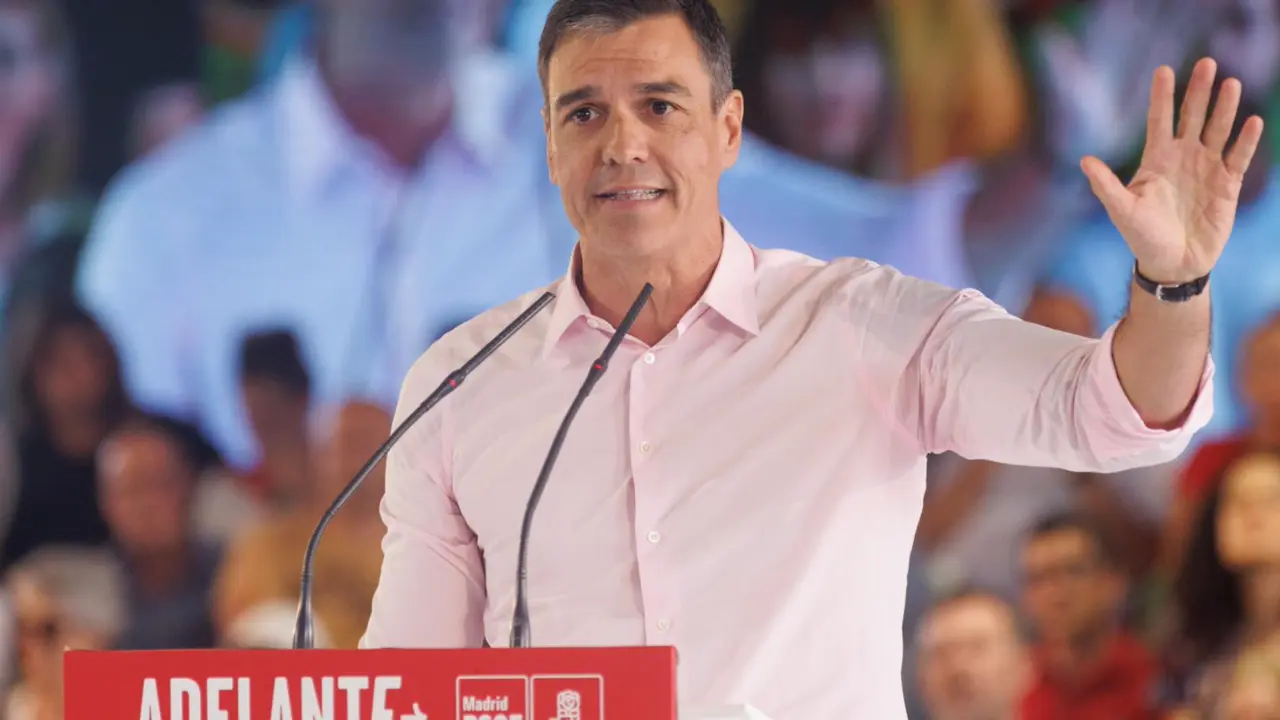  El secretario general del PSOE y presidente del Gobierno, Pedro S&aacute;nchez, interviene en el acto de inicio de la campa&ntilde;a, en el Pabell&oacute;n de Convenciones de la Casa de Campo de Madrid, a 6 de julio de 2023, en Madrid (Espa&ntilde;a). - Eduardo Parra - Europa Press 