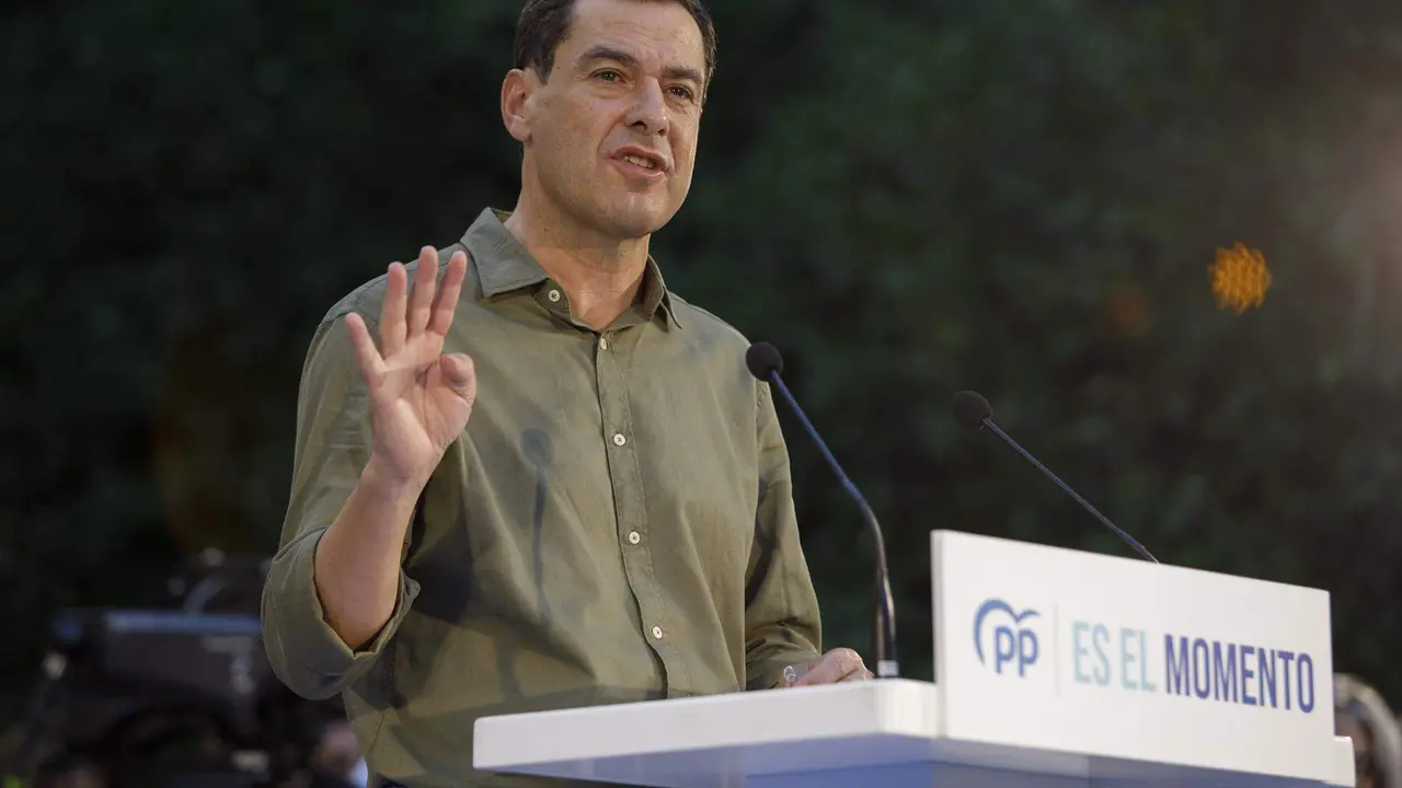  El presidente del PP-A y de la Junta de Andaluc&iacute;a, Juanma Moreno 