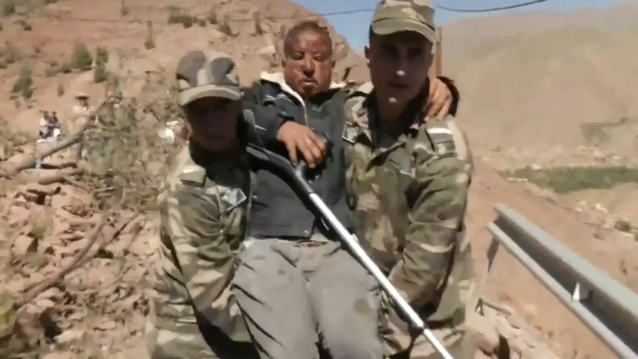  Captura de v&iacute;deo hecha del v&iacute;deo del rescate de Marruecos 