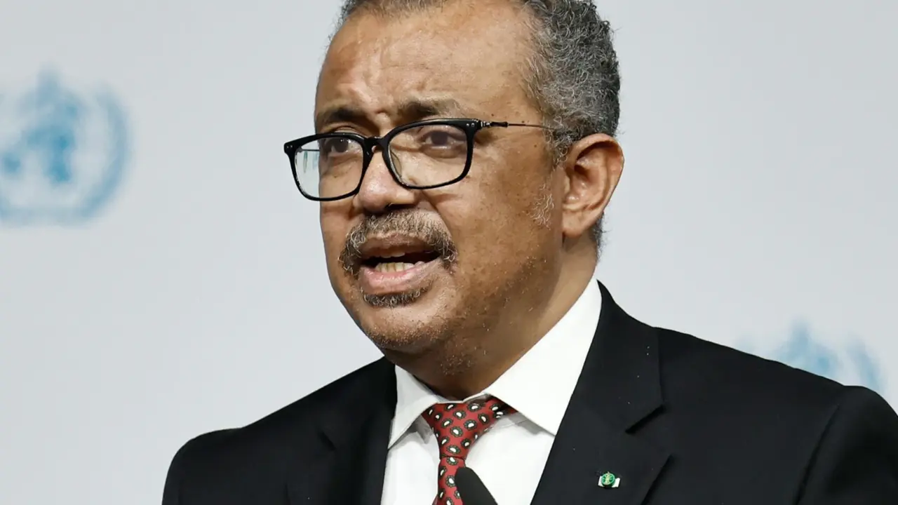  Archivo - FILED - 16 October 2022, Berlin: Director-General of the World Health Organization (WHO) Tedros Adhanom Ghebreyesus speaks at the opening ceremony of the 14th World Health Summit. - Carsten Koall/Dpa - Archivo 
