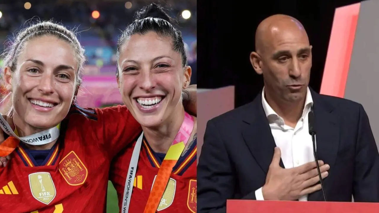  Alexia Putellas con Jenni Hermoso y Luis Rubiales 