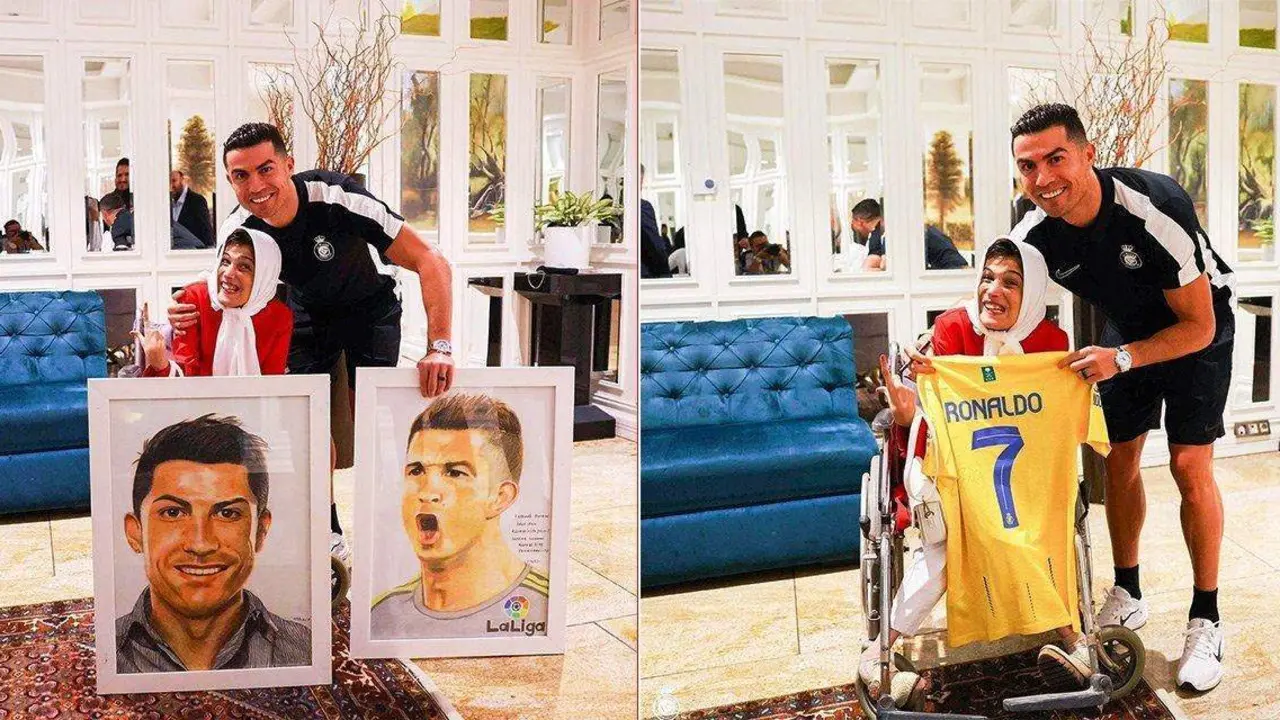  Cristiano junto a Fatima Hamami 