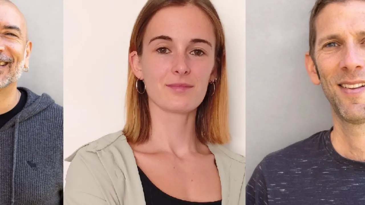  Los investigadores Javier Buceta, Beatriz &Aacute;lvarez-Rodr&iacute;guez y Ron Geller. - UV 