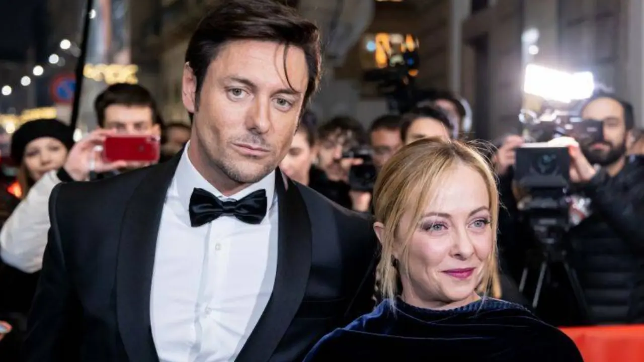  Meloni junto a su ex pareja 