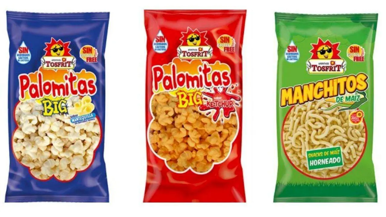  Palomitas y gusanitos de la marca Tosfrit 