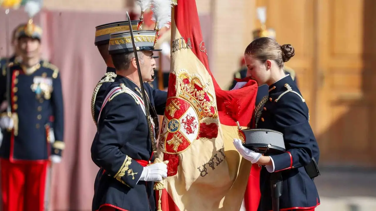  La Princesa Leonor en su jura a la Bandera de Espa&ntilde;a a principios de mes 