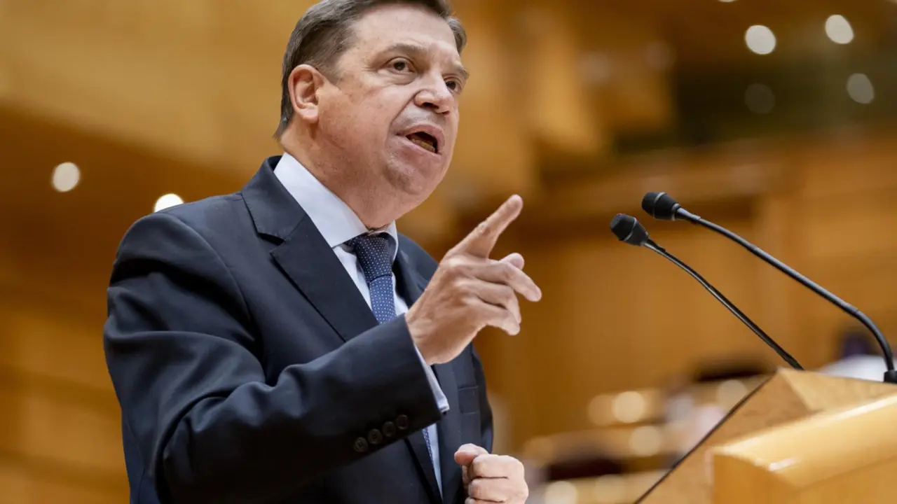  Archivo - El ministro de Agricultura, Pesca y Alimentaci&oacute;n, Luis Planas, realiza una interpelaci&oacute;n en una sesi&oacute;n de control al Gobierno en el Senado - A. P&eacute;rez Meca - Europa Press - Archivo 