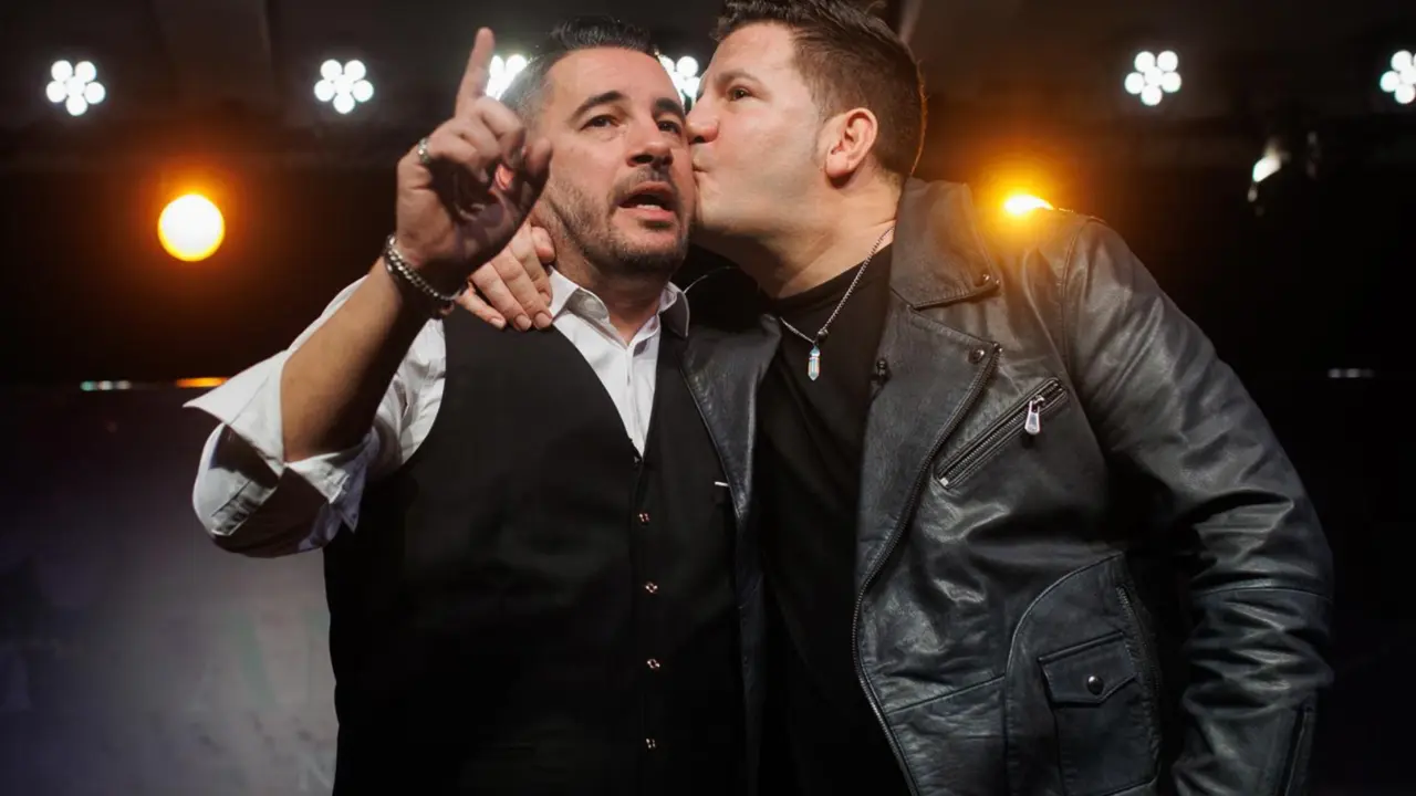  El d&uacute;o musical Andy y Lucas durante una rueda de prensa, en las instalaciones de la AIE, a 23 de noviembre de 2023, en Madrid (Espa&ntilde;a) - Alejandro Mart&iacute;nez V&eacute;lez - Europa Press 