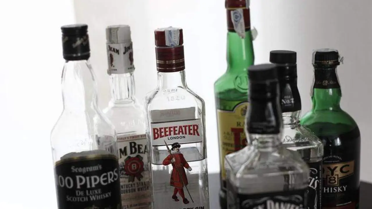  Recurso de botellas de alcohol. 